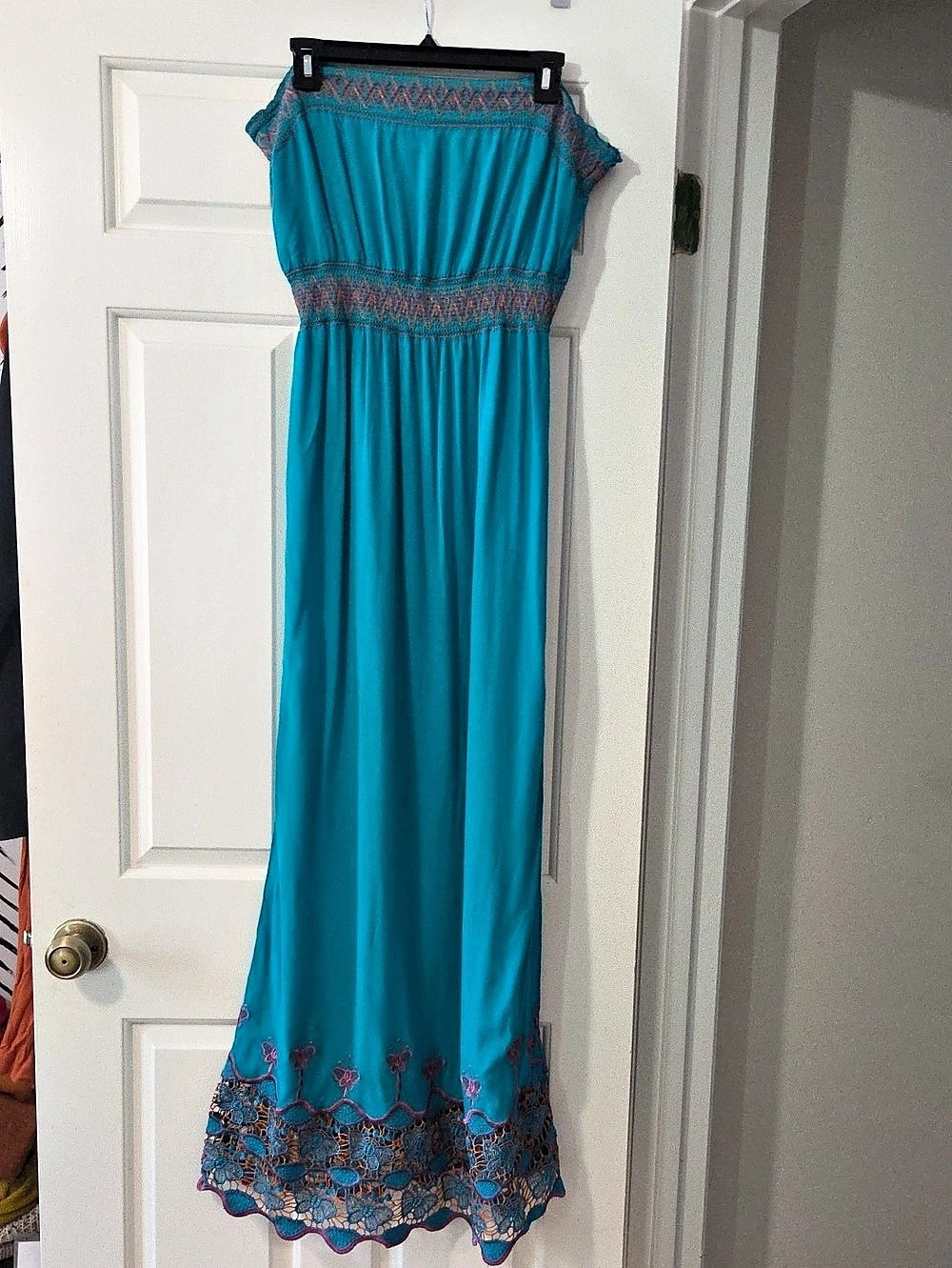 Forever 21  Floral Maxi Dress in Blue Size Large